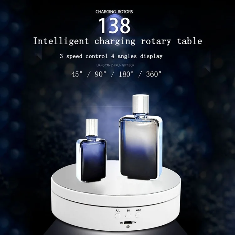 DCA0942B_12.webp 13.8cm USB Charging Smart 360 Degree Rotating Turntable Display Stand Video Shooting Props Turntable for Photography, Load 3kg - Image 13