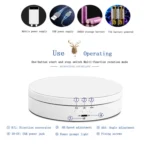 13.8cm USB Charging Smart 360 Degree Rotating Turntable Display Stand Video Shooting Props Turntable for Photography, Load 3kg - Image 4