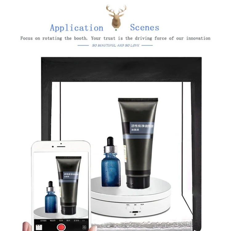 DCA0942B_7.webp 13.8cm USB Charging Smart 360 Degree Rotating Turntable Display Stand Video Shooting Props Turntable for Photography, Load 3kg - Image 8