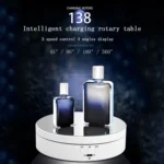 13.8cm Mirror Style USB Charging Smart 360 Degree Rotating Turntable Display Stand Video Shooting Props Turntable for Photography, Load 3kg - Image 13