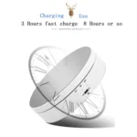 13.8cm Mirror Style USB Charging Smart 360 Degree Rotating Turntable Display Stand Video Shooting Props Turntable for Photography, Load 3kg - Image 3