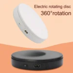 22cm Electric Rotating Turntable Display Stand Live Video Shooting Props Turntable Jewelry Shoes Display Platform, US Plug - Image 4