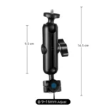 9cm Connecting Rod 20mm Ball Head Motorcycle Rearview Mirror Fixed Mount Holder with Tripod Adapter & Screw for GoPro, Insta360, DJI and Other Action Cameras - Image 2