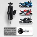25mm Ball Head M10 Screw Motorcycle Fixed Mount Holder for GoPro, Insta360, DJI and Other Action Cameras - Image 6