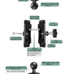 6cm Connecting Rod Fixed Motorcycle Mount Holder for GoPro, Insta360, DJI and Other Action Cameras - Image 3