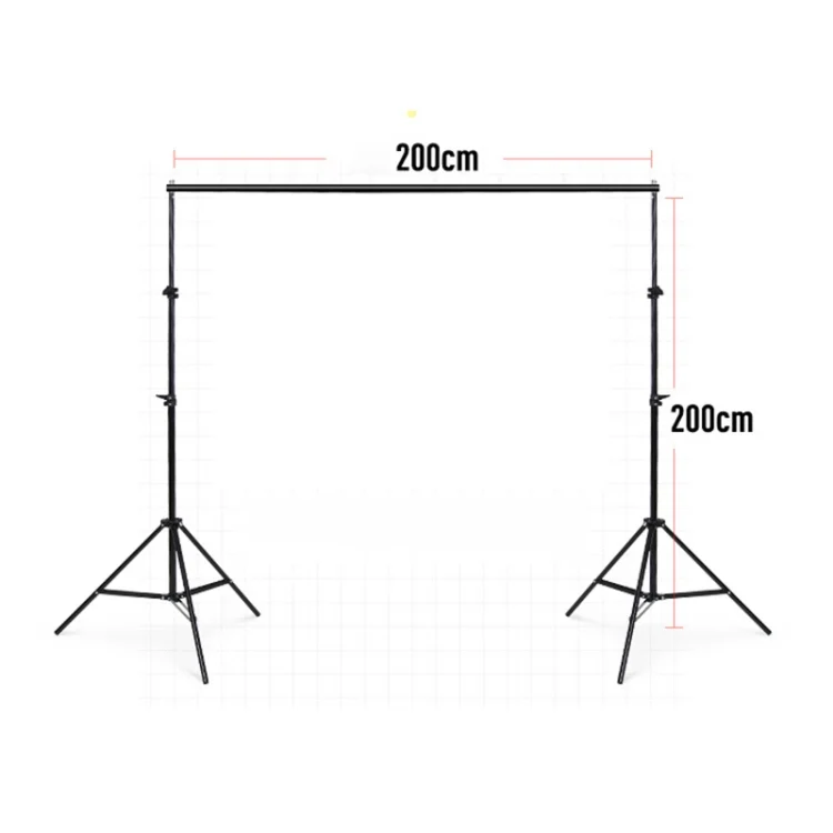 DCA0975_1.webp 200x200cm Photo Studio Background Support Stand Backdrop Crossbar Bracket Kit - Image 2