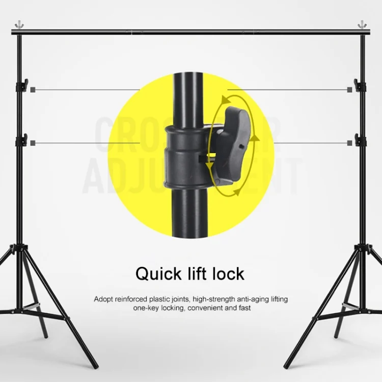DCA0975_5.webp 200x200cm Photo Studio Background Support Stand Backdrop Crossbar Bracket Kit - Image 6