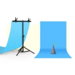 70x75cm T-Shape Photo Studio Background Support Stand Backdrop Crossbar Bracket Kit with Clips, No Backdrop - Image 2