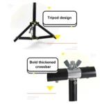 70x75cm T-Shape Photo Studio Background Support Stand Backdrop Crossbar Bracket Kit with Clips, No Backdrop - Image 6