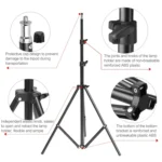 50x70cm Single Light Softbox + 2m Photography Lighting Tripod Mount Stand + Arm Jib Crossbar Bracket Studio Flash Light Set - Image 5