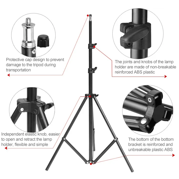 DCA0991_4.webp 50x70cm Single Light Softbox + 2m Photography Lighting Tripod Mount Stand + Arm Jib Crossbar Bracket Studio Flash Light Set - Image 5