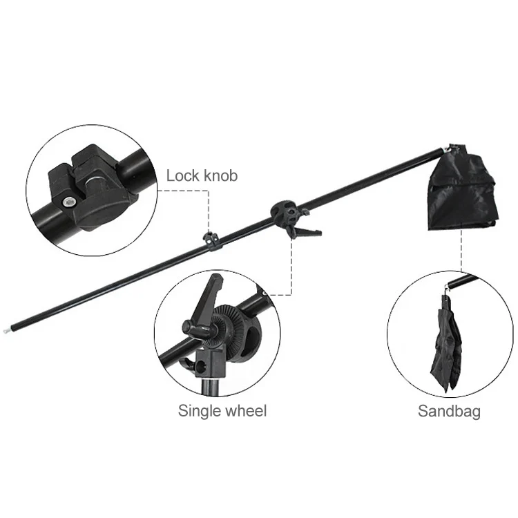 DCA0991_5.webp 50x70cm Single Light Softbox + 2m Photography Lighting Tripod Mount Stand + Arm Jib Crossbar Bracket Studio Flash Light Set - Image 6