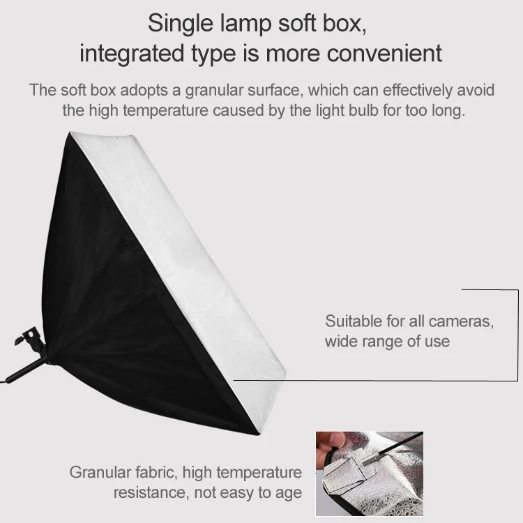 DCA0991_7.webp 50x70cm Single Light Softbox + 2m Photography Lighting Tripod Mount Stand + Arm Jib Crossbar Bracket Studio Flash Light Set - Image 8