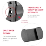 YELANGU C14 YLG0714A Video Camera Cage Stabilizer with Handle for Canon EOS M50 - Image 13