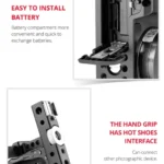 YELANGU C14 YLG0714A Video Camera Cage Stabilizer with Handle for Canon EOS M50 - Image 16