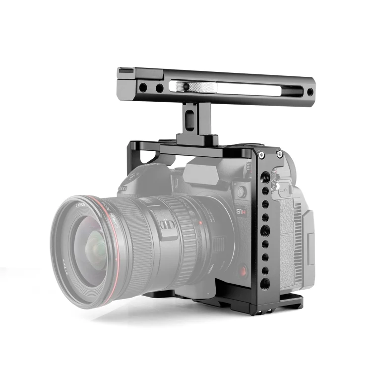 YELANGU C18 YLG0915A-B Video Camera Cage Stabilizer with Handle for Panasonic Lumix DC-S1H / DC-S1 / DC-S1R