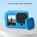 For GoPro HERO10 Black / HERO9 Black Silicone Protective Case Cover with Wrist Strap & Lens Cover - Image 3
