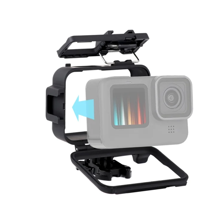 DCA1073B_2.webp For GoPro HERO10 Black / HERO9 Black Plastic Frame Mount Protective Case with Base Buckle & Long Screw - Image 3