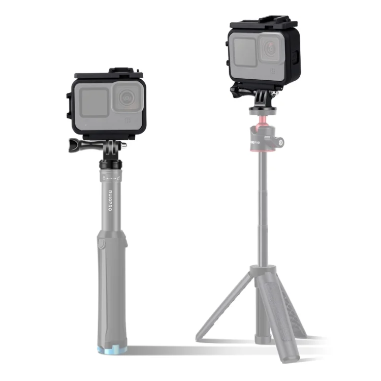 DCA1073B_4.webp For GoPro HERO10 Black / HERO9 Black Plastic Frame Mount Protective Case with Base Buckle & Long Screw - Image 5