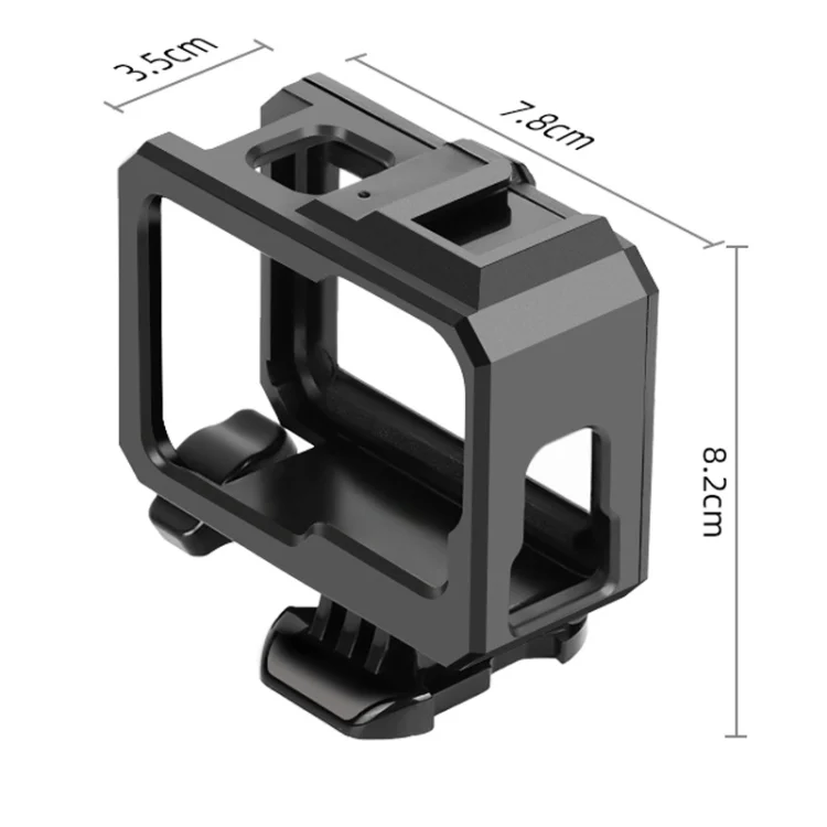 DCA1088B_1.webp For GoPro HERO10 Black / HERO9 Black ABS Plastic Border Frame Mount Protective Case with Buckle Basic Mount & Screw - Image 2