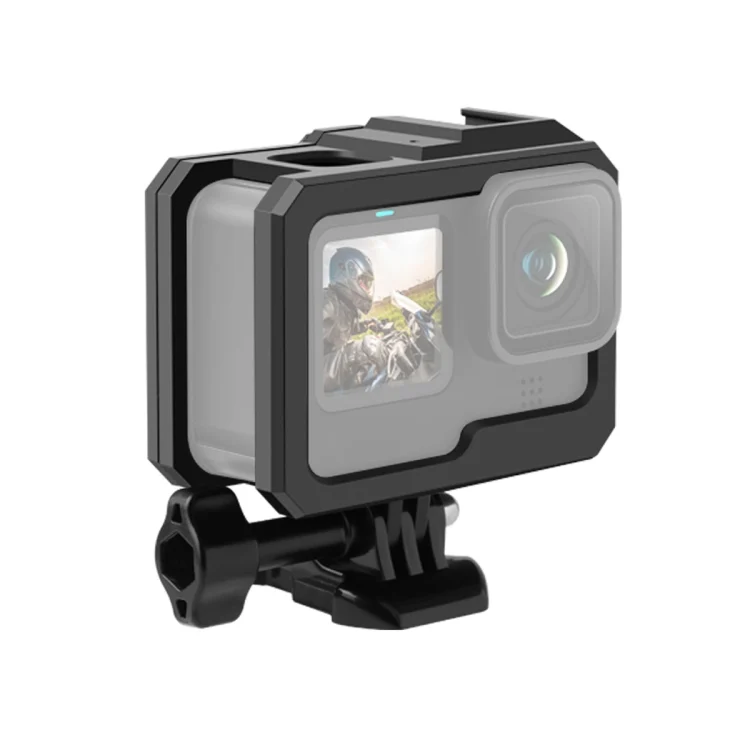 DCA1088B_2.webp For GoPro HERO10 Black / HERO9 Black ABS Plastic Border Frame Mount Protective Case with Buckle Basic Mount & Screw - Image 3