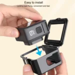 For GoPro HERO10 Black / HERO9 Black ABS Plastic Border Frame Mount Protective Case with Buckle Basic Mount & Screw - Image 8