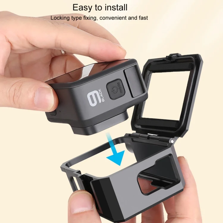 DCA1088B_7.webp For GoPro HERO10 Black / HERO9 Black ABS Plastic Border Frame Mount Protective Case with Buckle Basic Mount & Screw - Image 8