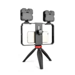 YELANGU PC203 YLG1801C Vlogging Live Broadcast LED Selfie Light Smartphone Video Rig Handle Stabilizer Plastic Bracket Tripod Kits - Image 3