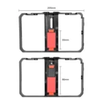 YELANGU PC203 YLG1801C Vlogging Live Broadcast LED Selfie Light Smartphone Video Rig Handle Stabilizer Plastic Bracket Tripod Kits - Image 7