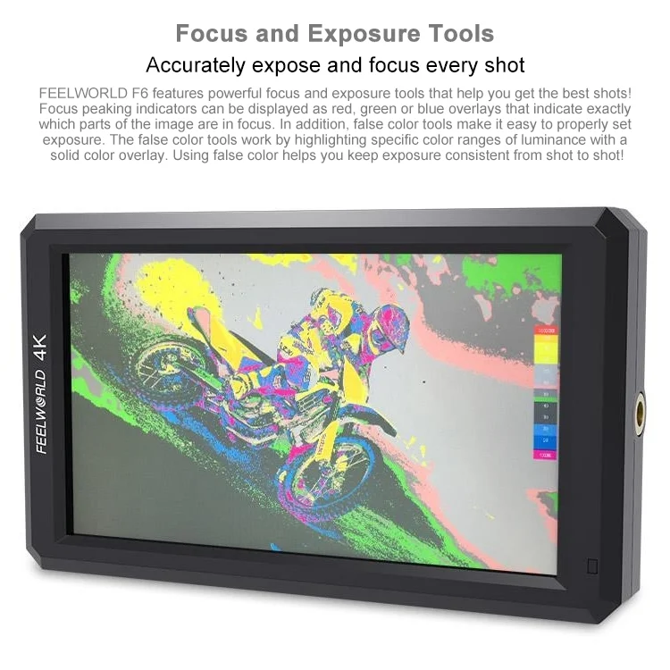 DCA1125_12.webp FEELWORLD F6 1920x1080 5.5 inch IPS Screen HDMI 4K Camera Field Monitor - Image 13