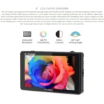 FEELWORLD LUT6 1920x1080 2600 nits 6 inch IPS Screen HDMI 4K Touch Control Camera Field Monitor - Image 9
