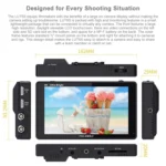 FEELWORLD LUT6S 1920x1080 2600 nits 6 inch IPS Screen HDMI 4K Touch Screen SDI HDI Camera Field Monitor - Image 8