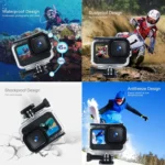 45m Waterproof Housing Protective Case with Buckle Basic Mount & Screw For GoPro HERO10 Black / HERO9 Black - Image 9