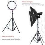 TRIOPO Oubao 1.9m Portable Studio Light Metal Tripod - Image 4