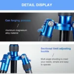 TRIOPO Oubao A-688 Adjustable Portable  Aluminum Alloy Tripod with Ball Head for SLR Camera - Image 13