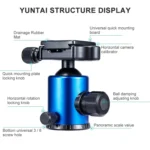 TRIOPO Oubao A-688 Adjustable Portable  Aluminum Alloy Tripod with Ball Head for SLR Camera - Image 8