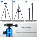TRIOPO Oubao A-688 Adjustable Portable  Aluminum Alloy Tripod with Ball Head for SLR Camera - Image 9