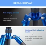 TRIOPO Oubao C-608S Adjustable Portable Carbon Fiber Tripod with Ball Head for SLR Camera - Image 13