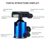 TRIOPO Oubao C-608S Adjustable Portable Carbon Fiber Tripod with Ball Head for SLR Camera - Image 8