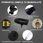 TRIOPO Oubao TTR600W Studio Flash with E27 150W Light Bulb - Image 7