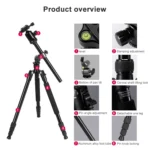 TRIOPO Oubao TA330 Horizontal Arm Tripod Mount Quick Release Center Column Boom Bracket with Tripod Ball-Head - Image 7