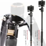 TRIOPO 554 Adjustable Portable  Aluminum Alloy Tripod with D-2A Ball Head for SLR Camera - Image 14
