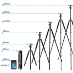 TRIOPO 853 Adjustable Portable Carbon Fiber Tripod with D2-A Ball Head for SLR Camera - Image 3