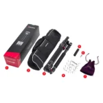 TRIOPO 888 Adjustable Portable Carbon Fiber Tripod with Q-2 Ball Head for SLR Camera, Pipe diameter: 28cm - Image 2