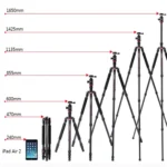 TRIOPO 888 Adjustable Portable Carbon Fiber Tripod with Q-2 Ball Head for SLR Camera, Pipe diameter: 28cm - Image 3