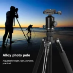 TRIOPO Oubao TA300 Adjustable Portable Aluminum Alloy Tripod with Ball Head for SLR Camera - Image 9