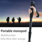 BEXIN P285-A Portable Travel Outdoor DSLR Camera Aluminum Alloy Monopod Holder - Image 2