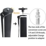 BEXIN P285-A Portable Travel Outdoor DSLR Camera Aluminum Alloy Monopod Holder - Image 5