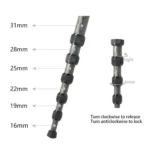 BEXIN P306C Portable Travel Outdoor DSLR Camera Carbon Fiber Monopod Holder - Image 5