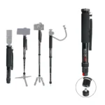 BEXIN P308A Portable Travel Outdoor DSLR Camera Aluminum Alloy Monopod Holder